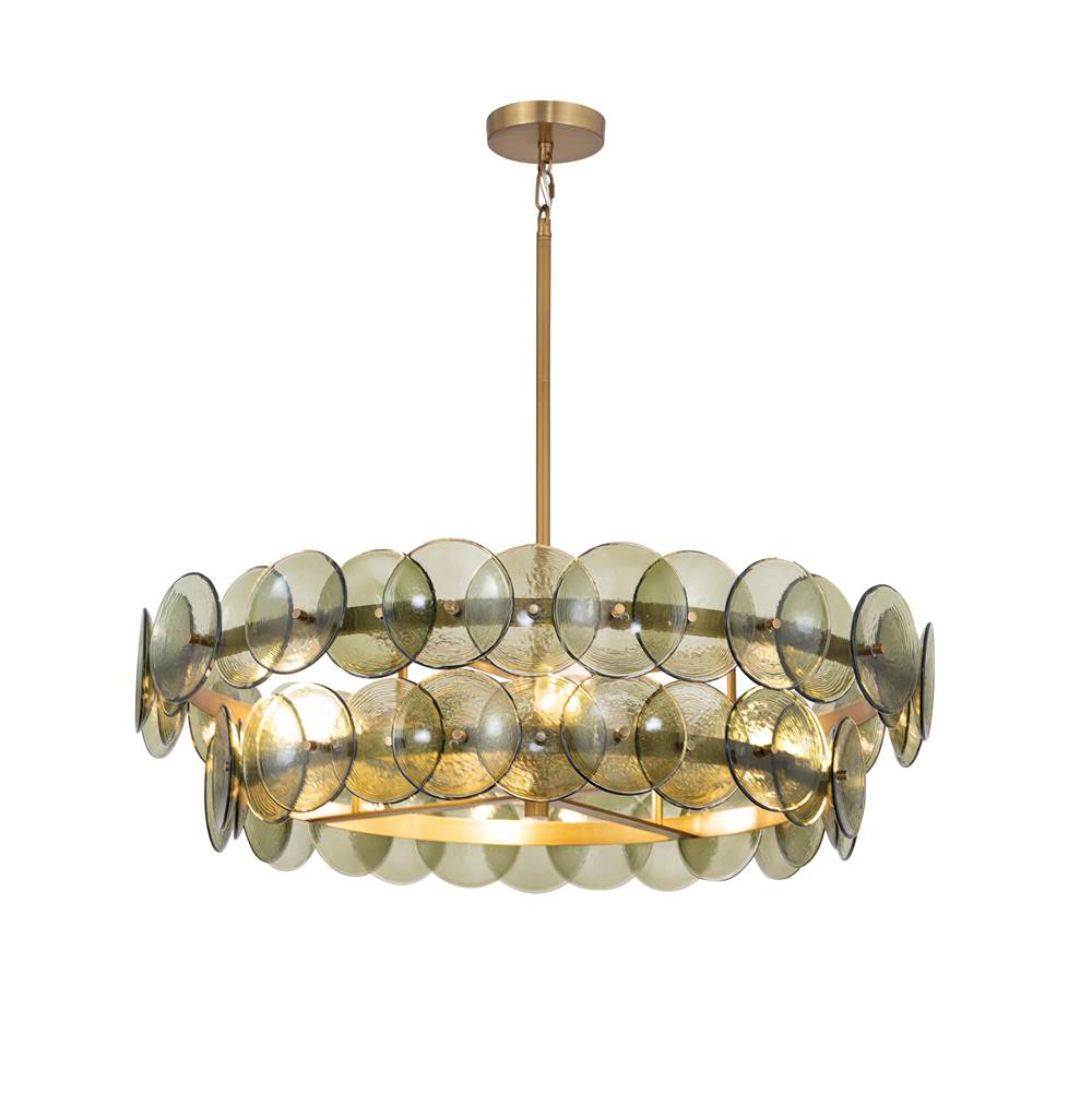Maxim Lighting 21823GNWBR Weathered Brass Loren 30'' Chandelier Image 1
