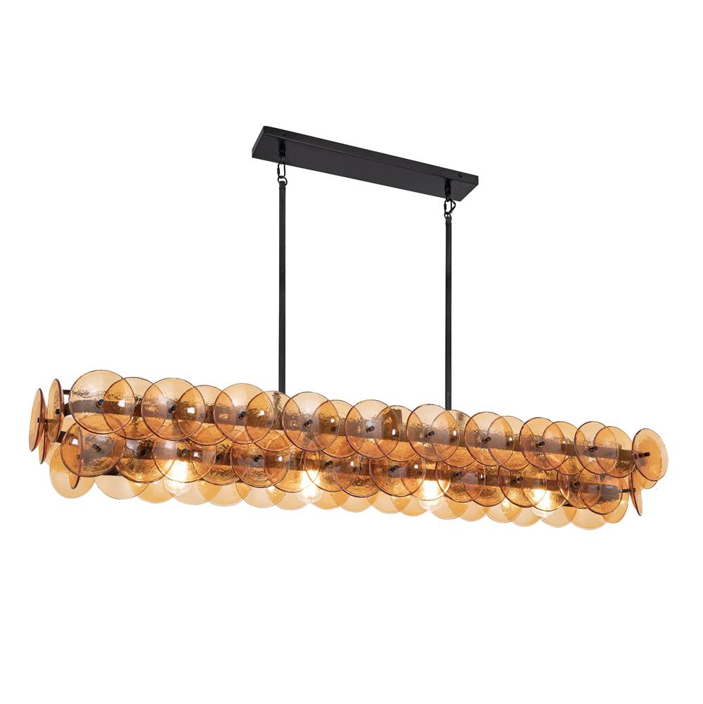 Maxim Lighting 21826AMGM Gunmetal Loren 54'' Linear Chandelier Image 1
