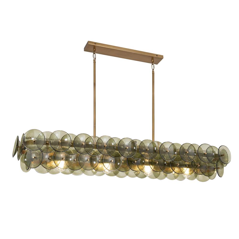 Maxim Lighting 21826GNWBR Weathered Brass Loren 54'' Linear Chandelier Image 1
