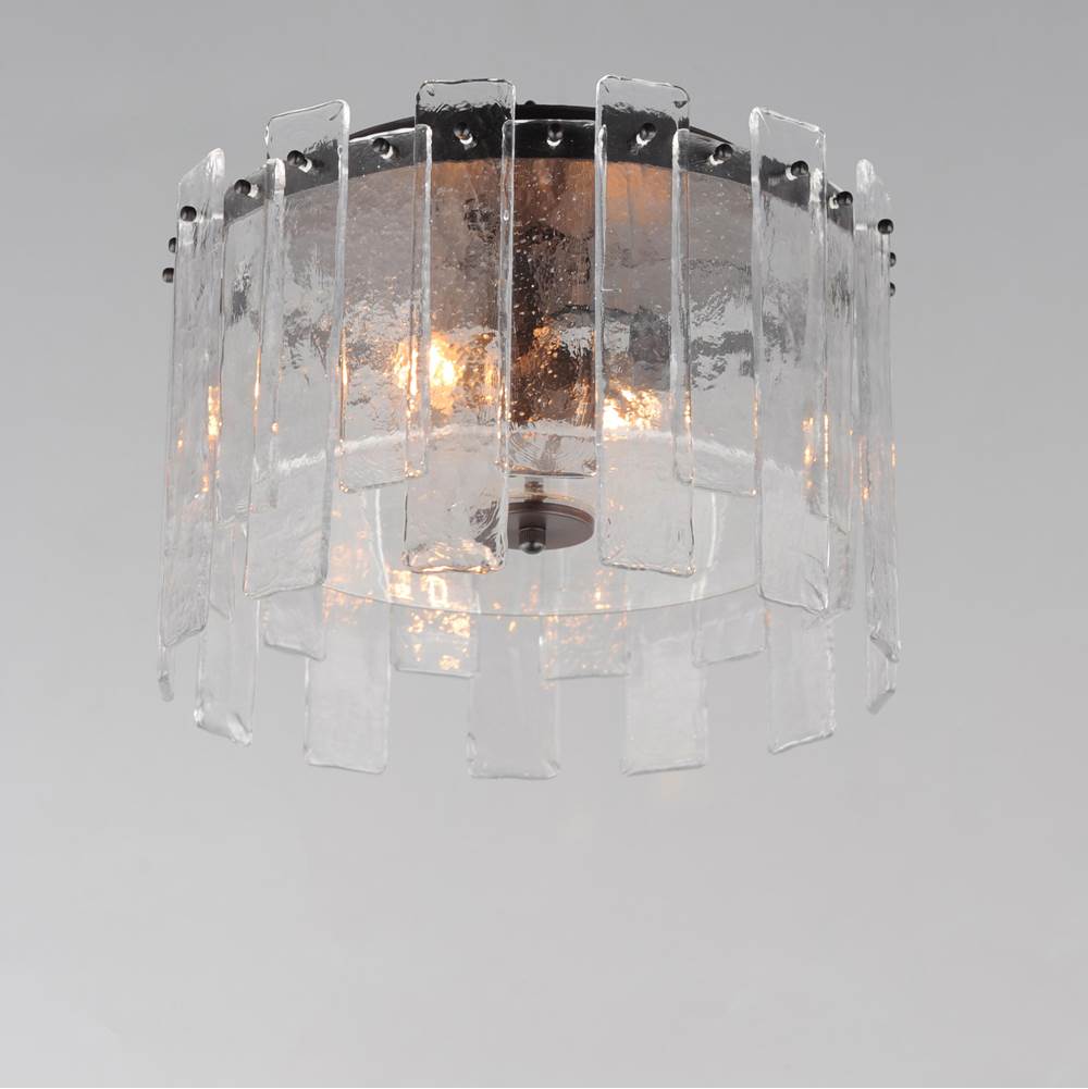 Maxim Lighting 21832AGDBZ Dark Bronze Warren 2-light Flush Mount Image 2