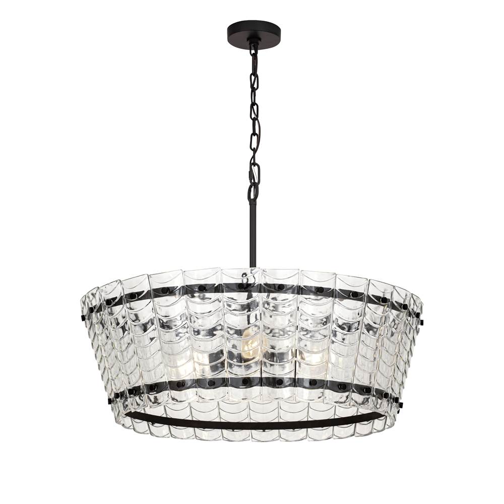 Maxim Lighting 21874CLBZ Bronze Ruche 30'' Chandelier Image 1