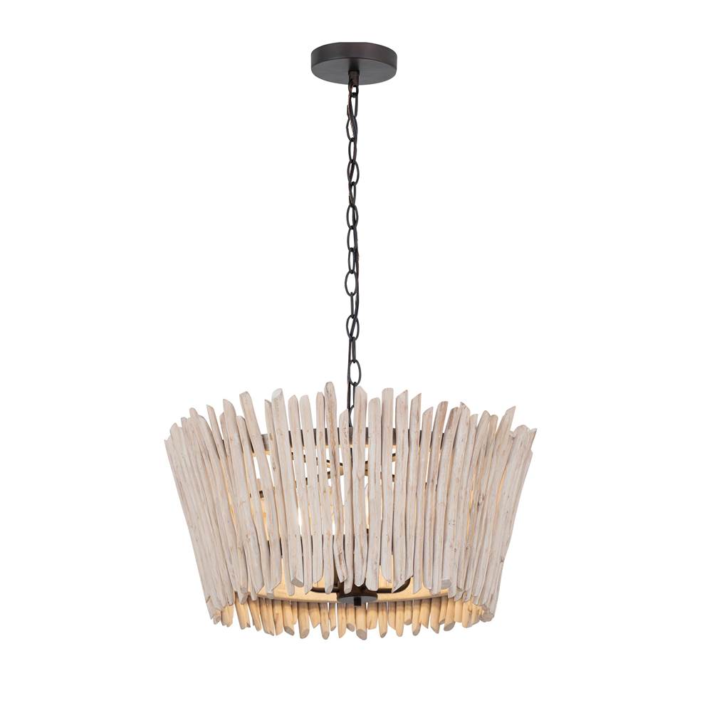 Maxim Lighting 22424WWTBZ Textured Bronze Baywood 24'' Driftwood Chandelier Image 1