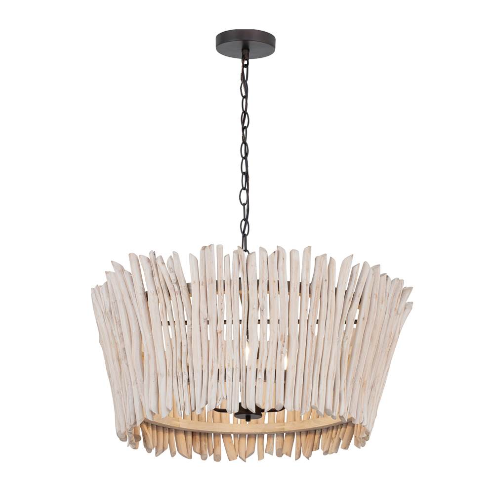 Maxim Lighting 22426WWTBZ Textured Bronze Baywood 30'' Driftwood Chandelier Image 1