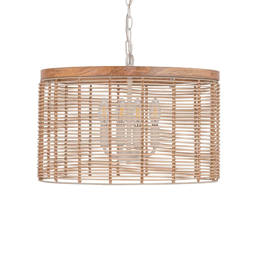 Maxim Lighting 22445NAEC Ecru Vannerie 4-light Pendant Image 3