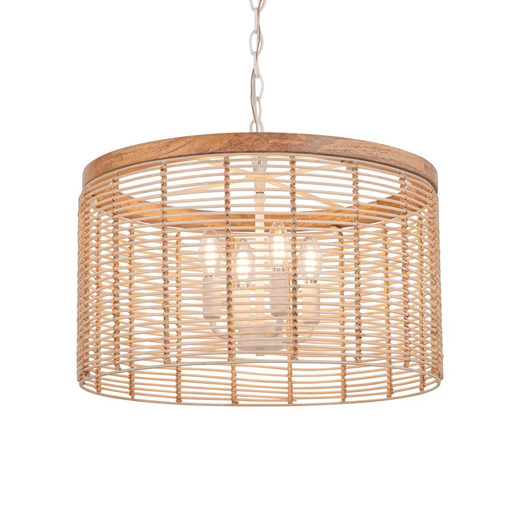 Maxim Lighting 22445NAEC Ecru Vannerie 4-light Pendant Image 2