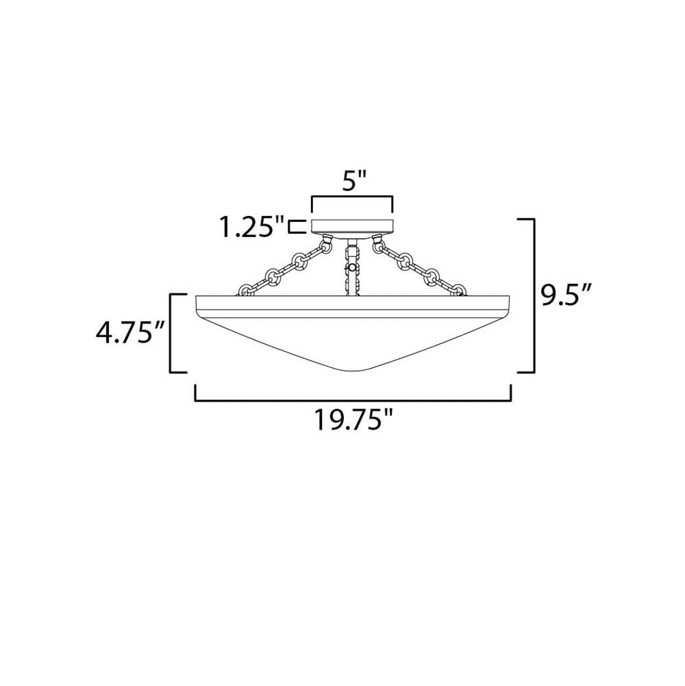 Maxim Lighting 22450WTNAB Natural Aged Brass Artemis 3-light Flush Mount Image 2