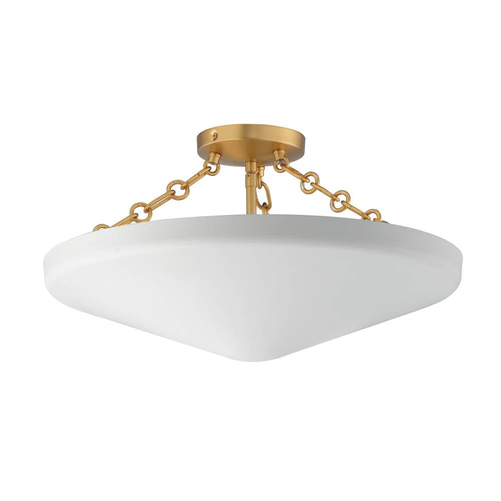 Maxim Lighting 22450WTNAB Natural Aged Brass Artemis 3-light Flush Mount Image 1