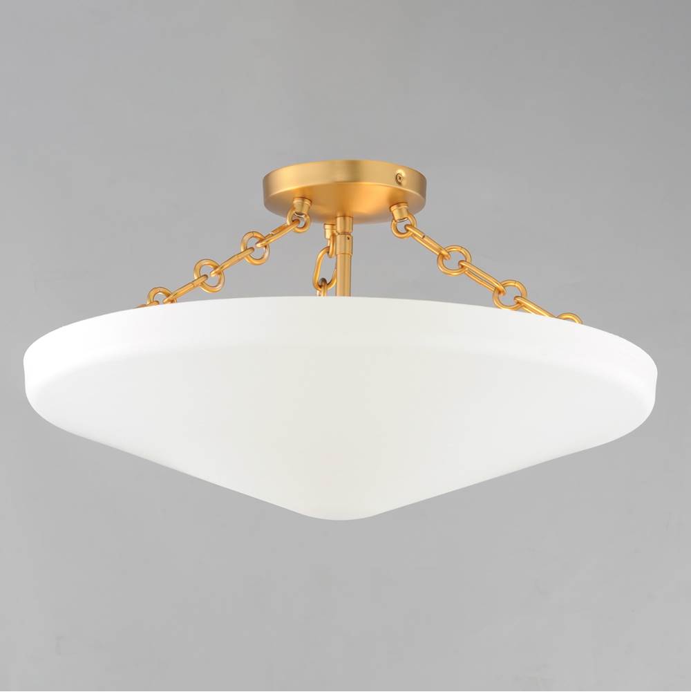 Maxim Lighting 22450WTNAB Natural Aged Brass Artemis 3-light Flush Mount Image 4