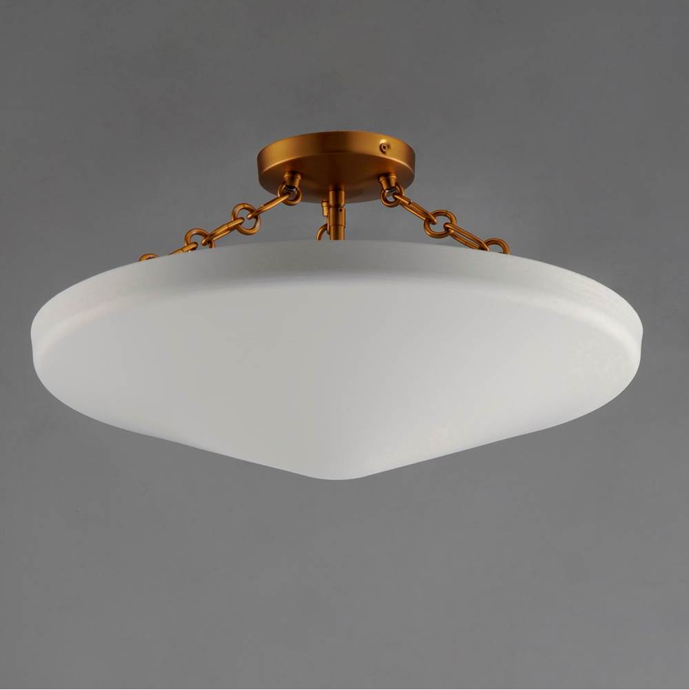 Maxim Lighting 22450WTNAB Natural Aged Brass Artemis 3-light Flush Mount Image 3