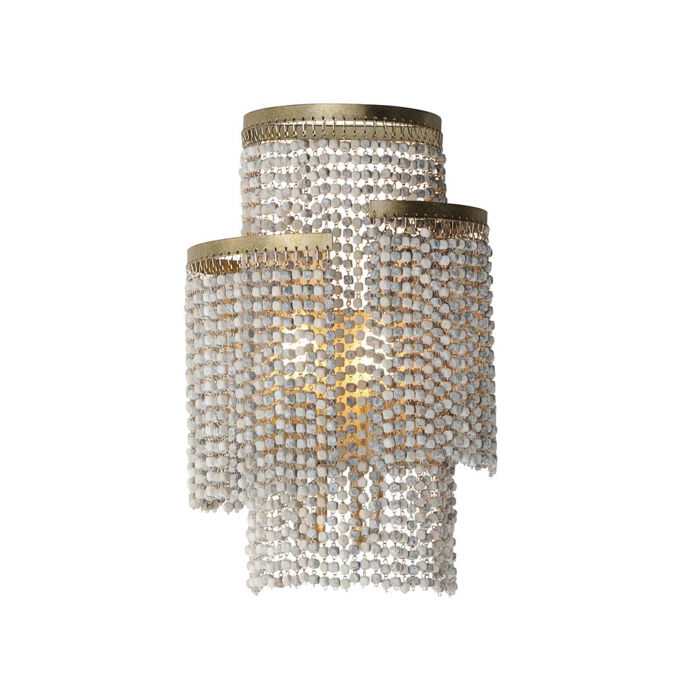 Maxim Lighting 22460WWDGS Golden Silver Fontaine 2-light Wall Sconce Image 1