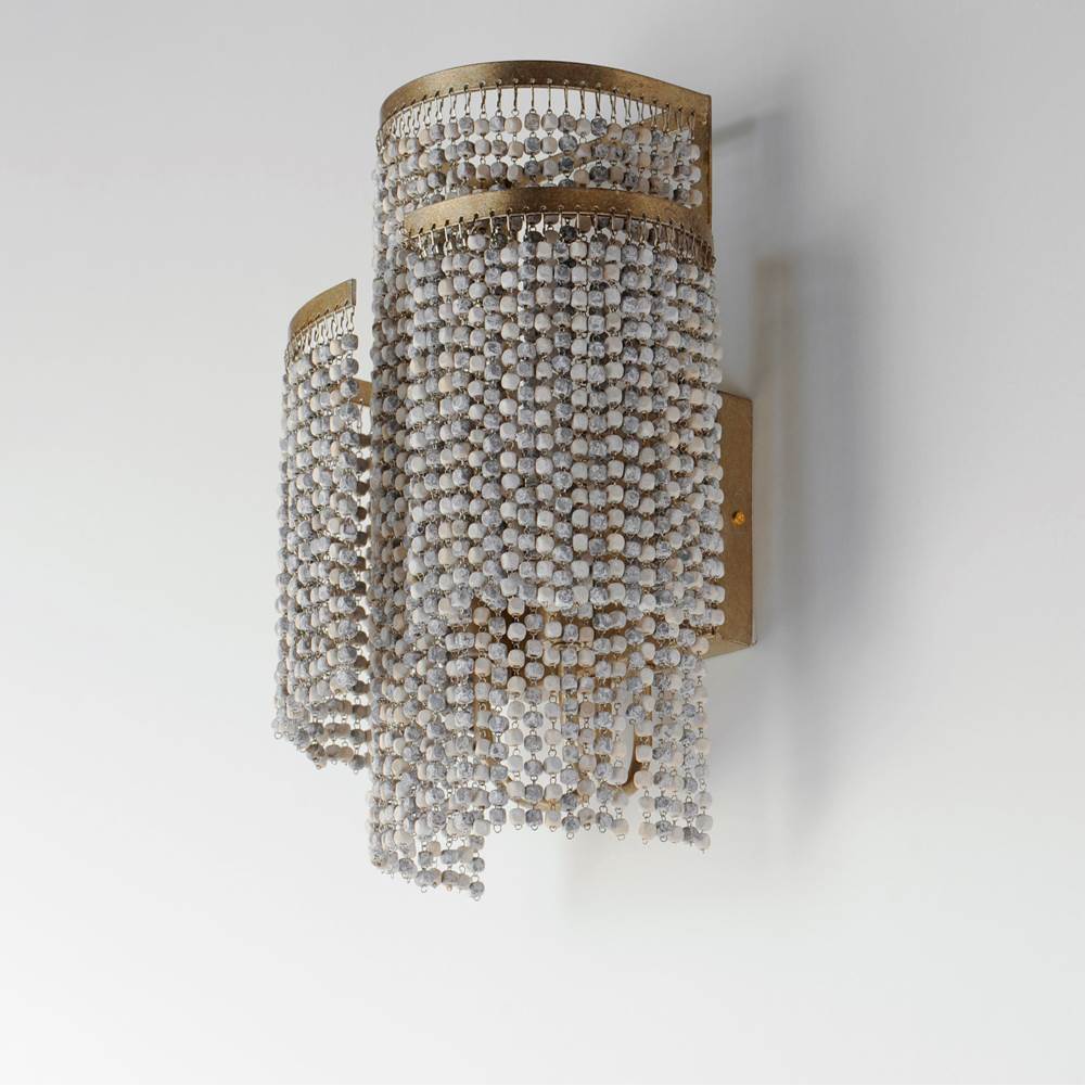 Maxim Lighting 22460WWDGS Golden Silver Fontaine 2-light Wall Sconce Image 4