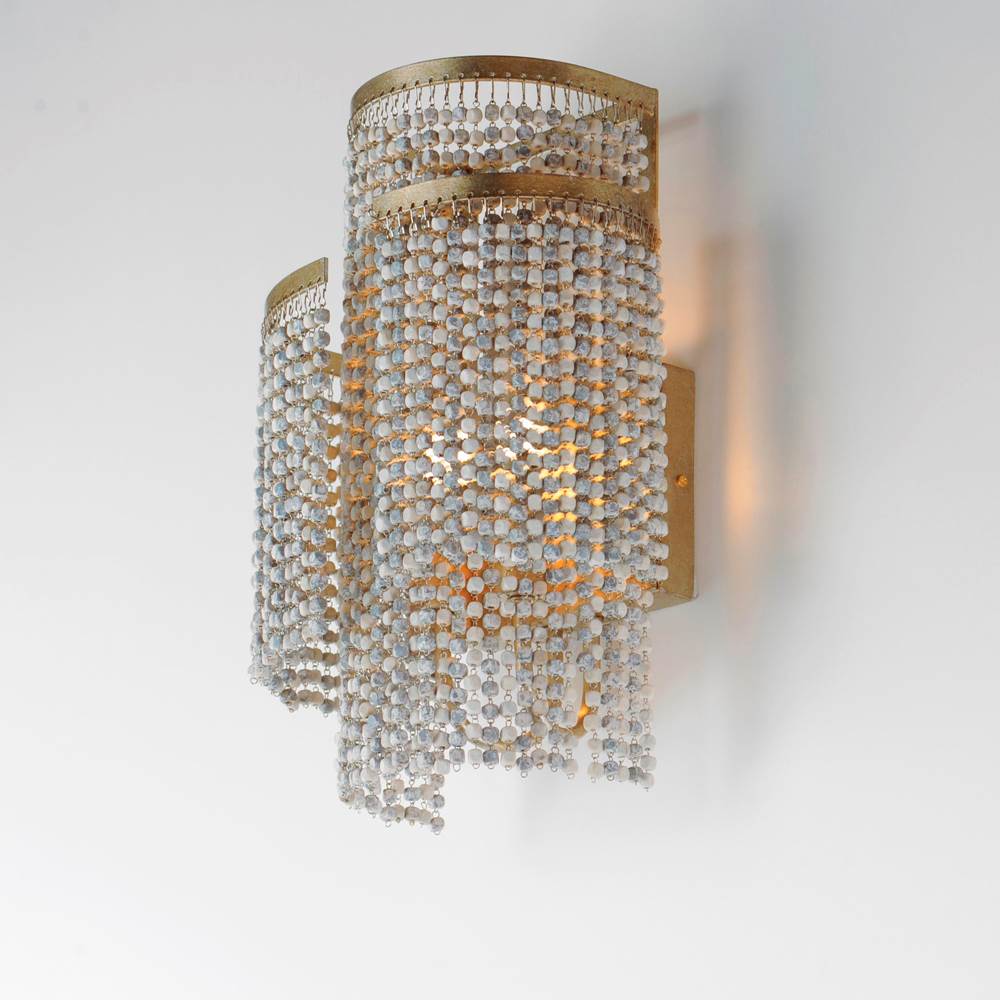 Maxim Lighting 22460WWDGS Golden Silver Fontaine 2-light Wall Sconce Image 3