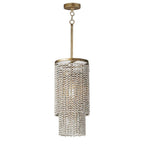 Maxim Lighting 22461WWDGS Golden Silver Fontaine 1-light Pendant Image 1