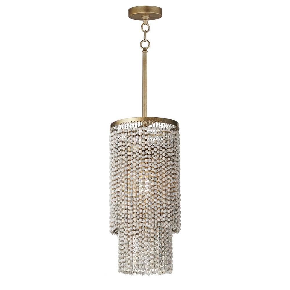Maxim Lighting 22461WWDGS Golden Silver Fontaine 1-light Pendant Image 1