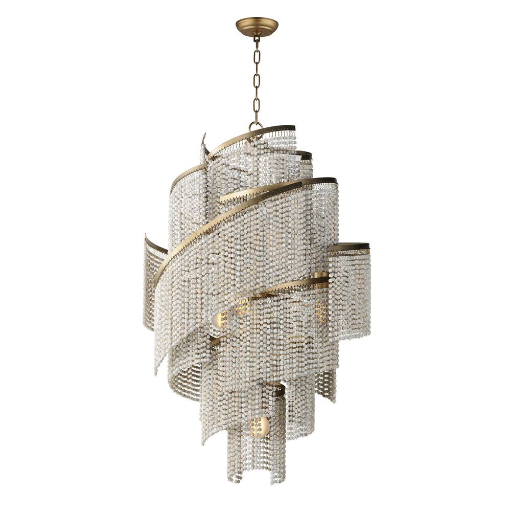 Maxim Lighting 22467WWDGS Golden Silver Fontaine 7-light Chandelier Image 1