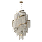 Maxim Lighting 22467WWDGS Golden Silver Fontaine 7-light Chandelier Image 1