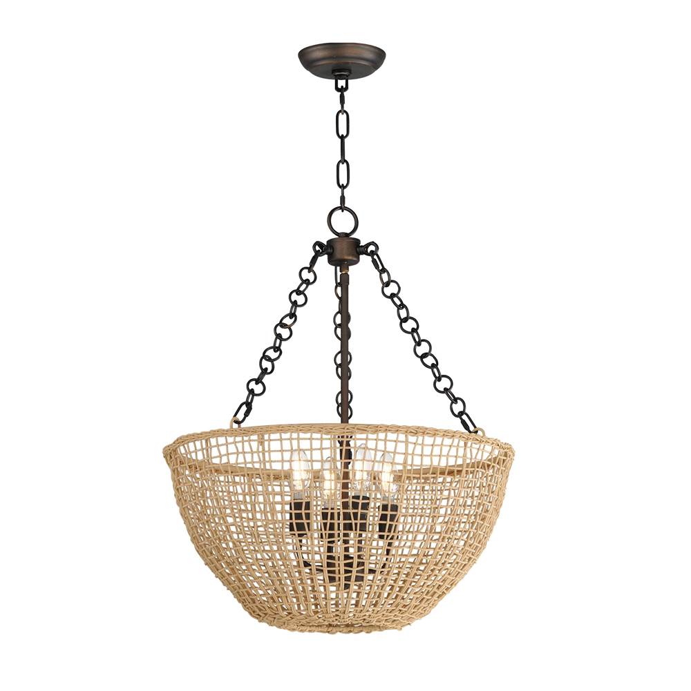 Maxim Lighting 22473NAANB Antique Bronze Cestino 4-light Pendant Image 1