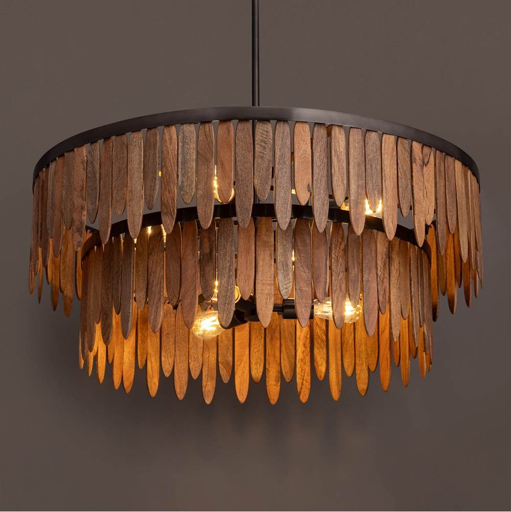 Maxim Lighting 22513WNGM Walnut Marimba 36'' Pendant Image 2