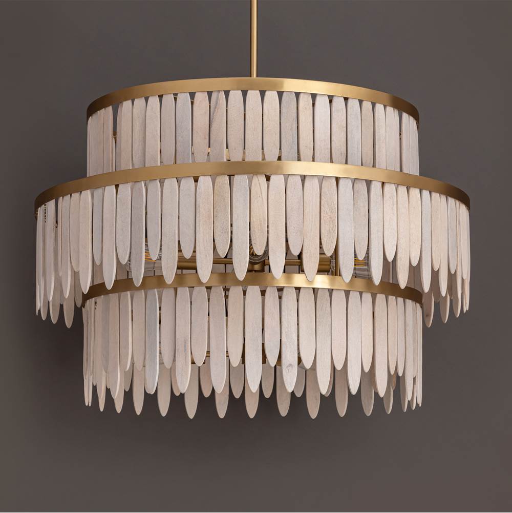 Maxim Lighting 22514WWTNAB Weathered White Marimba 3-tier Chandelier Image 3