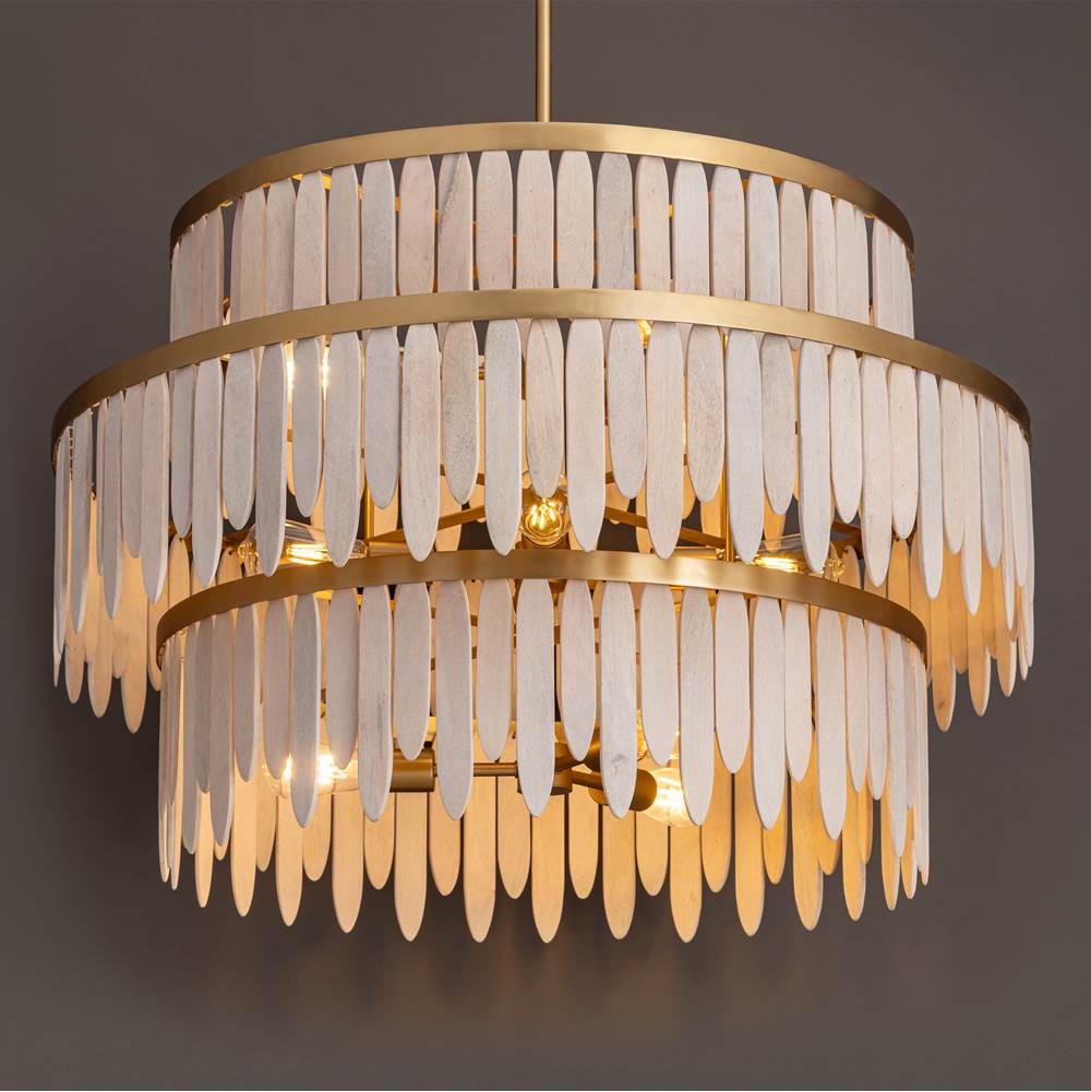 Maxim Lighting 22514WWTNAB Weathered White Marimba 3-tier Chandelier Image 2