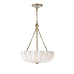 Maxim Lighting 22652WTNAB White,Natural Aged Brass Bundt-semi-flush Mount Image 1