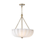 Maxim Lighting 22653WTNAB White,Natural Aged Brass Bundt-semi-flush Mount Image 1