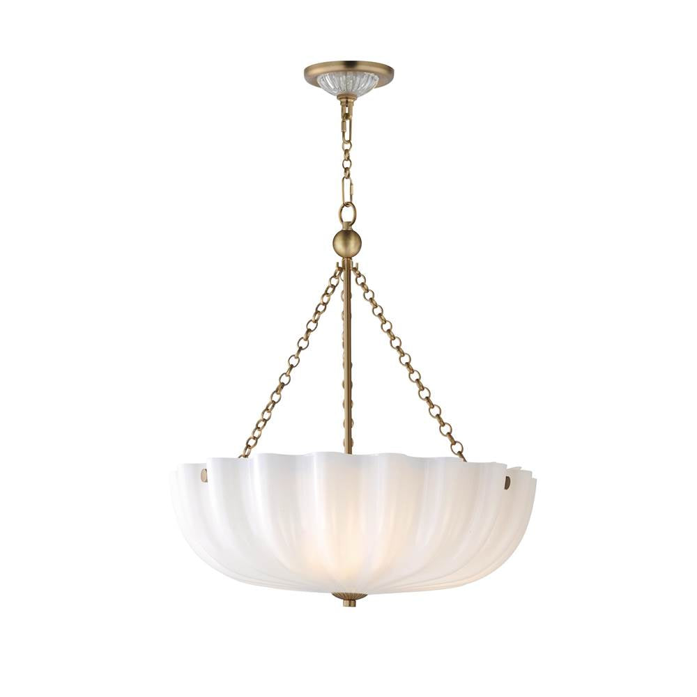Maxim Lighting 22653WTNAB White,Natural Aged Brass Bundt-semi-flush Mount Image 1