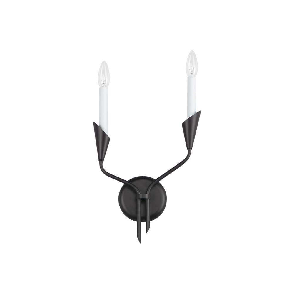 Maxim Lighting 24342BK Black Calyx 2-light Sconce Image 1