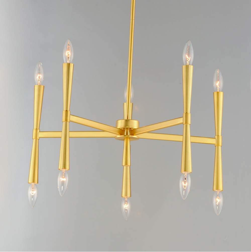 Maxim Lighting 24625SBR Satin Brass Rome 10-light Chandelier Image 3