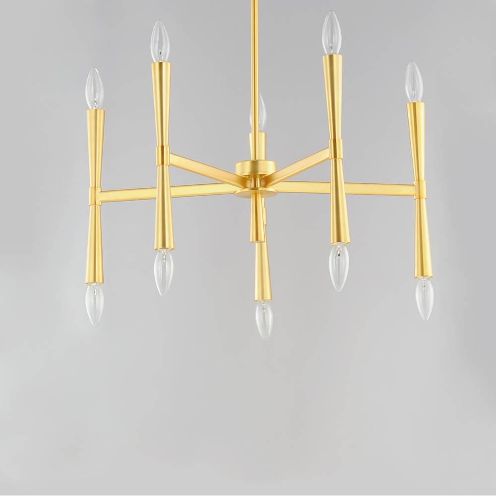 Maxim Lighting 24625SBR Satin Brass Rome 10-light Chandelier Image 2