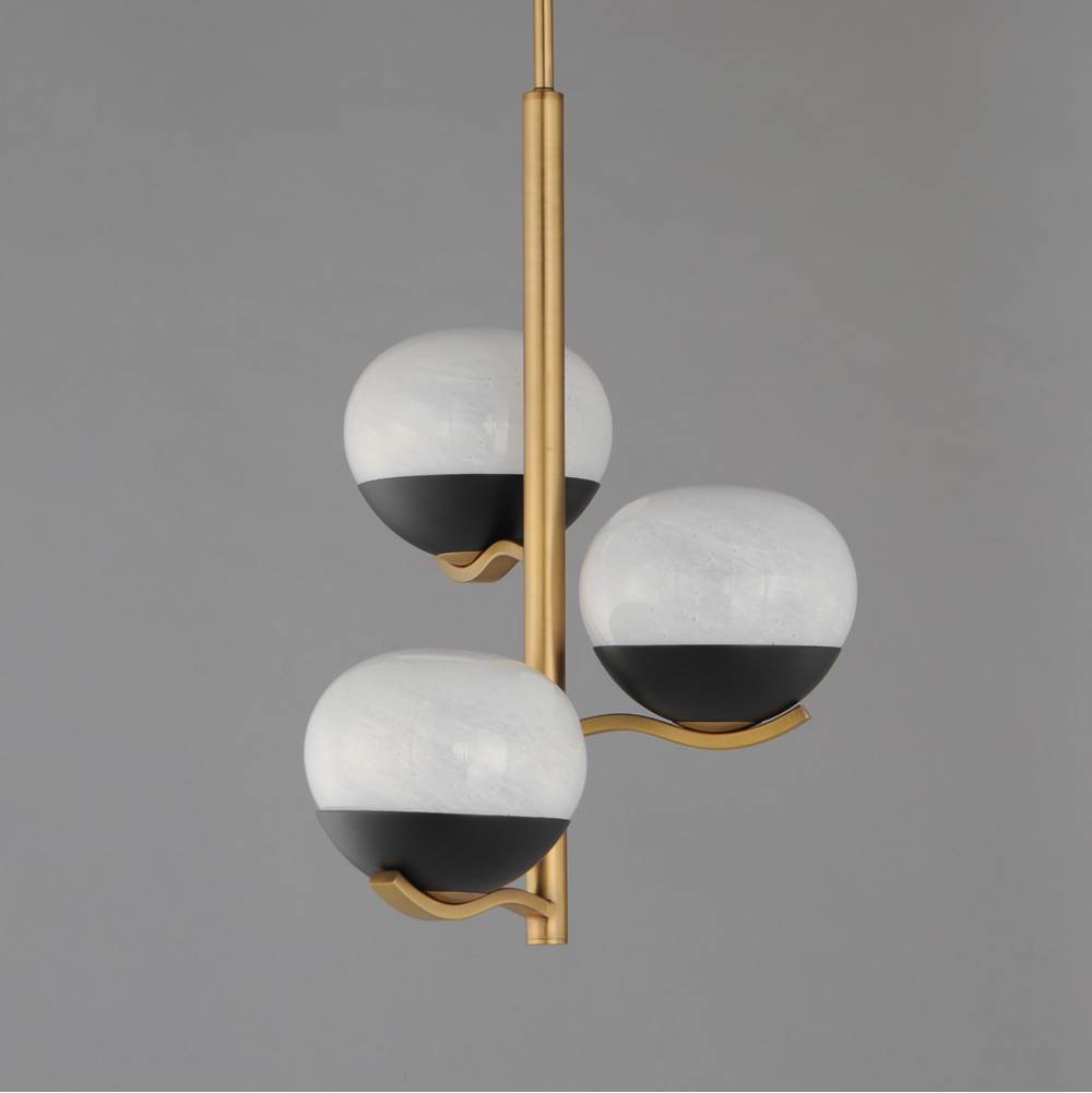 Maxim Lighting 24643MRBKNAB Black,Natural Aged Brass Lucerne-entry Foyer Pendant Image 3