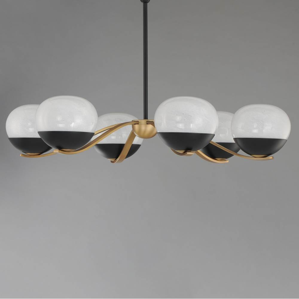 Maxim Lighting 24646MRBKNAB Black,Natural Aged Brass Lucerne-single-tier Chandelier Image 3