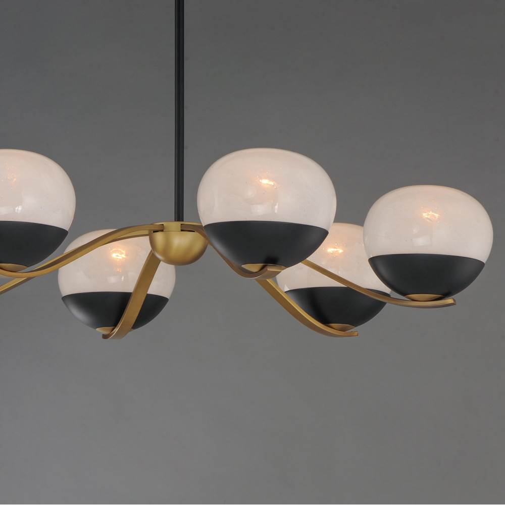 Maxim Lighting 24646MRBKNAB Black,Natural Aged Brass Lucerne-single-tier Chandelier Image 2