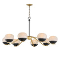 Maxim Lighting 24648MRBKNAB Black,Natural Aged Brass Lucerne-chandelier Image 1