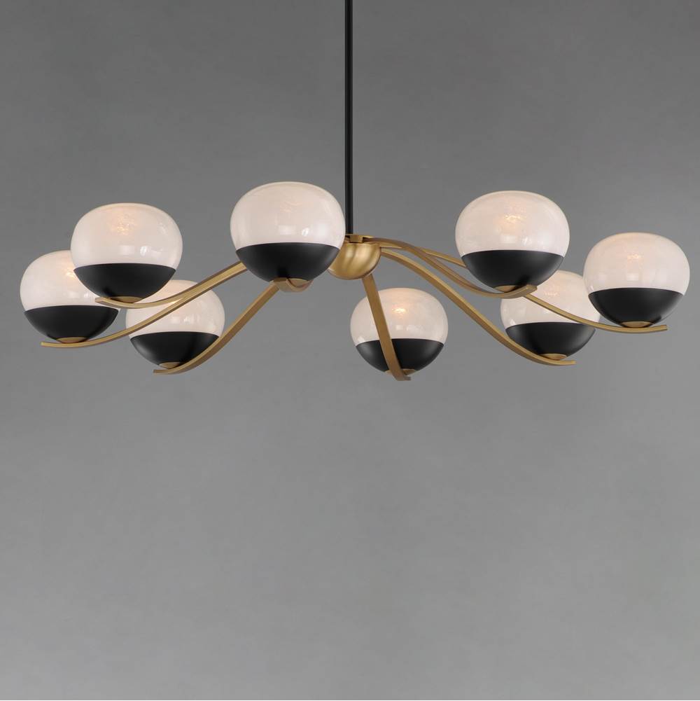 Maxim Lighting 24648MRBKNAB Black,Natural Aged Brass Lucerne-chandelier Image 3