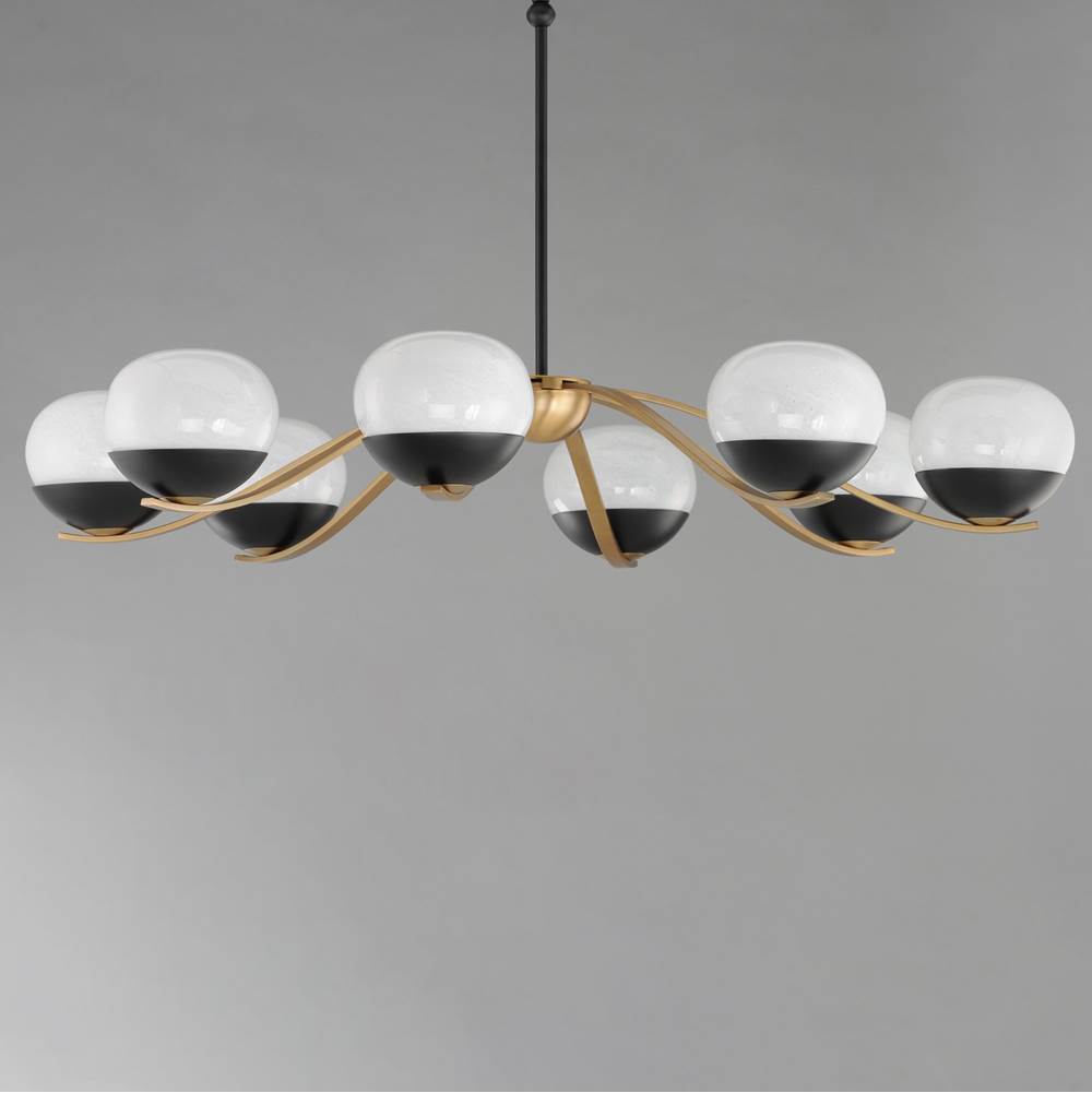 Maxim Lighting 24648MRBKNAB Black,Natural Aged Brass Lucerne-chandelier Image 2