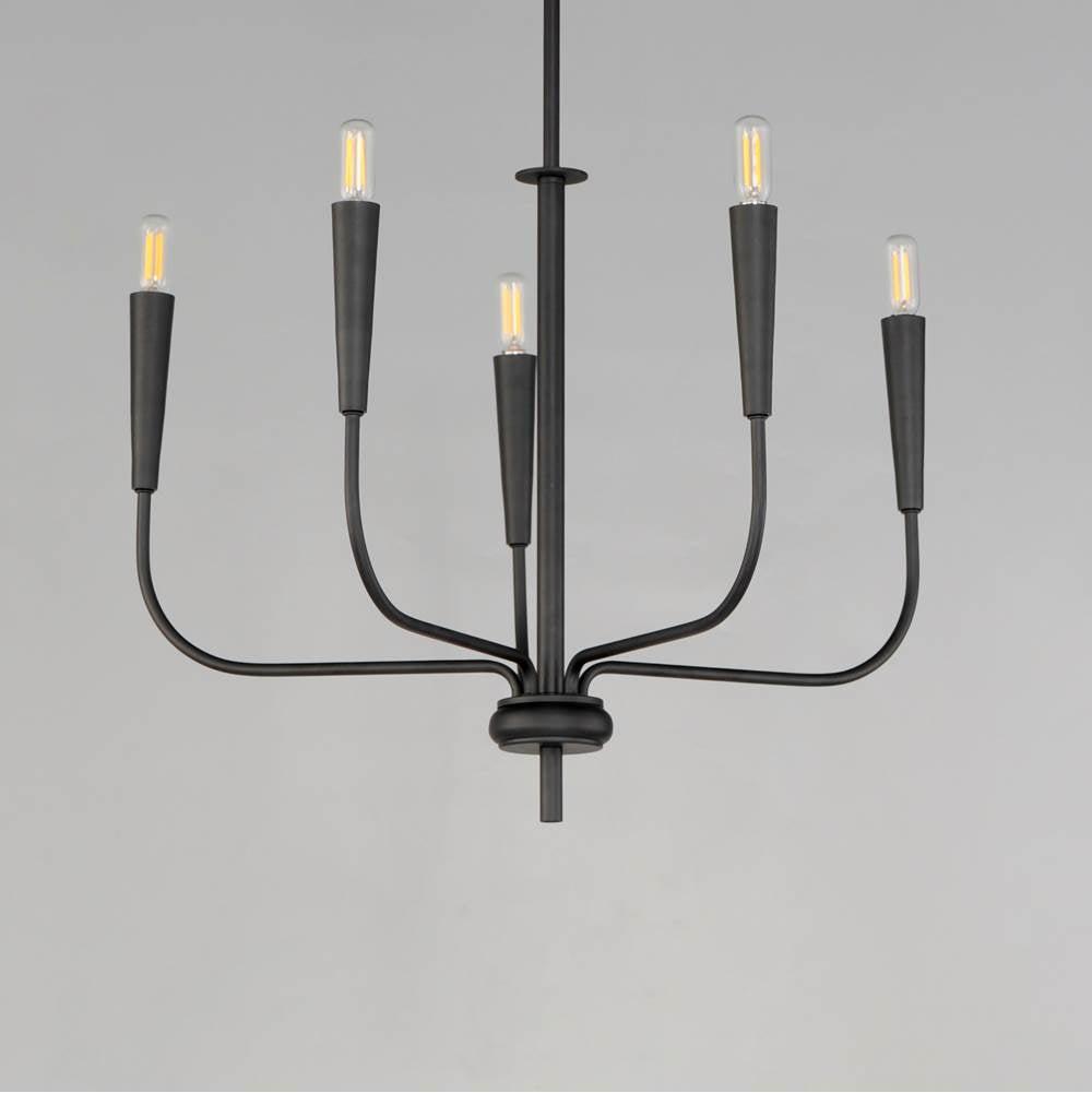 Maxim Lighting 24815BK Black Vela 5-light Chandelier Image 2