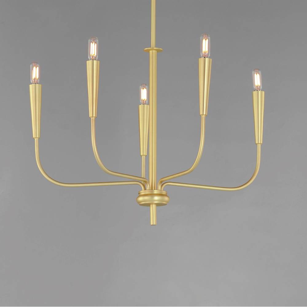 Maxim Lighting 24815SBR Satin Brass Vela 5-light Chandelier Image 3