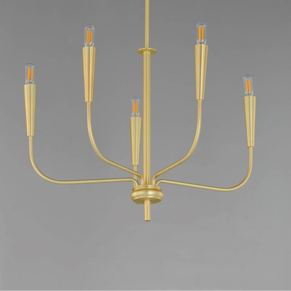 Maxim Lighting 24815SBR Satin Brass Vela 5-light Chandelier Image 2