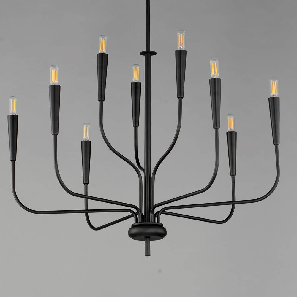 Maxim Lighting 24819BK Black Vela 9-light Chandelier Image 2