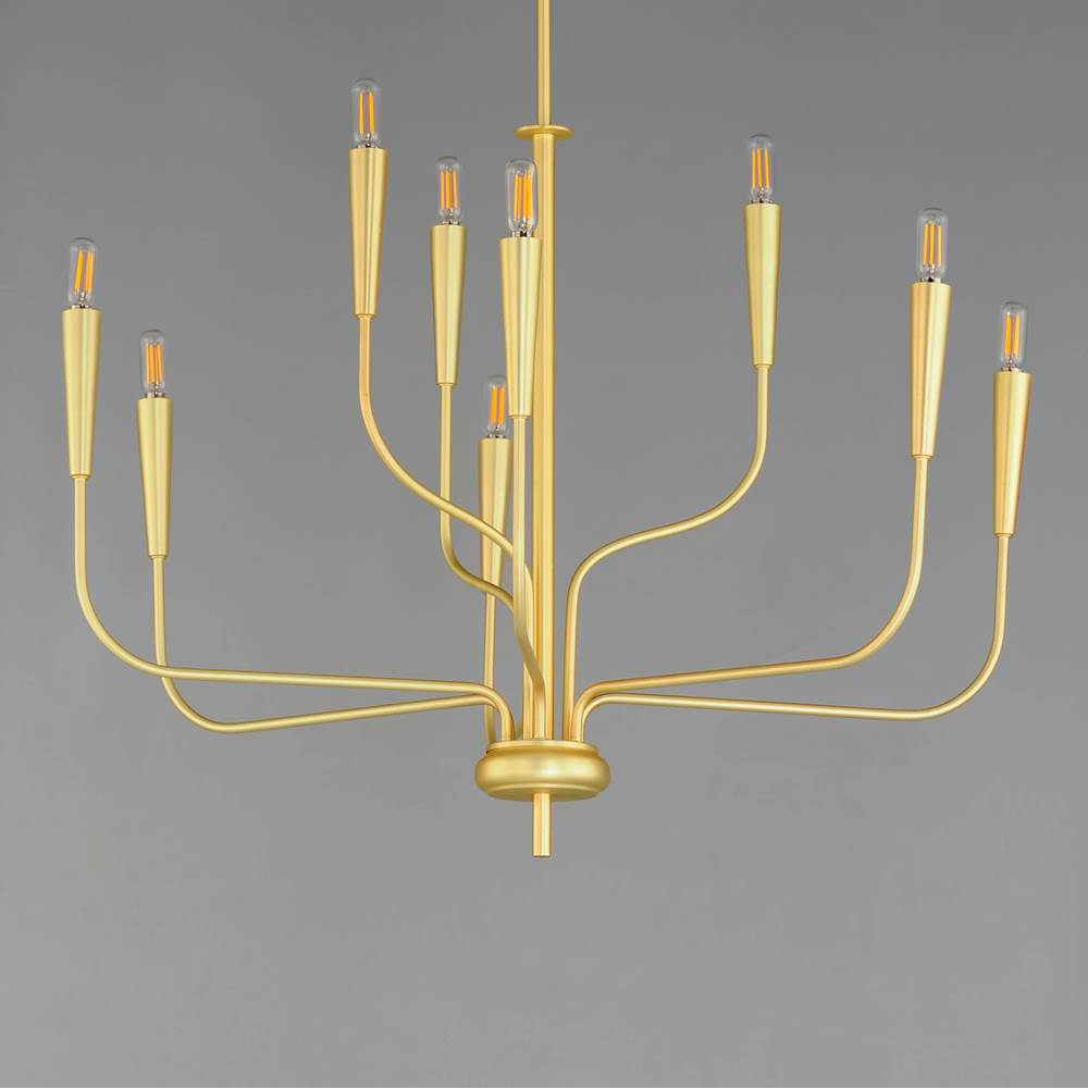Maxim Lighting 24819SBR Satin Brass Vela 9-light Chandelier Image 3