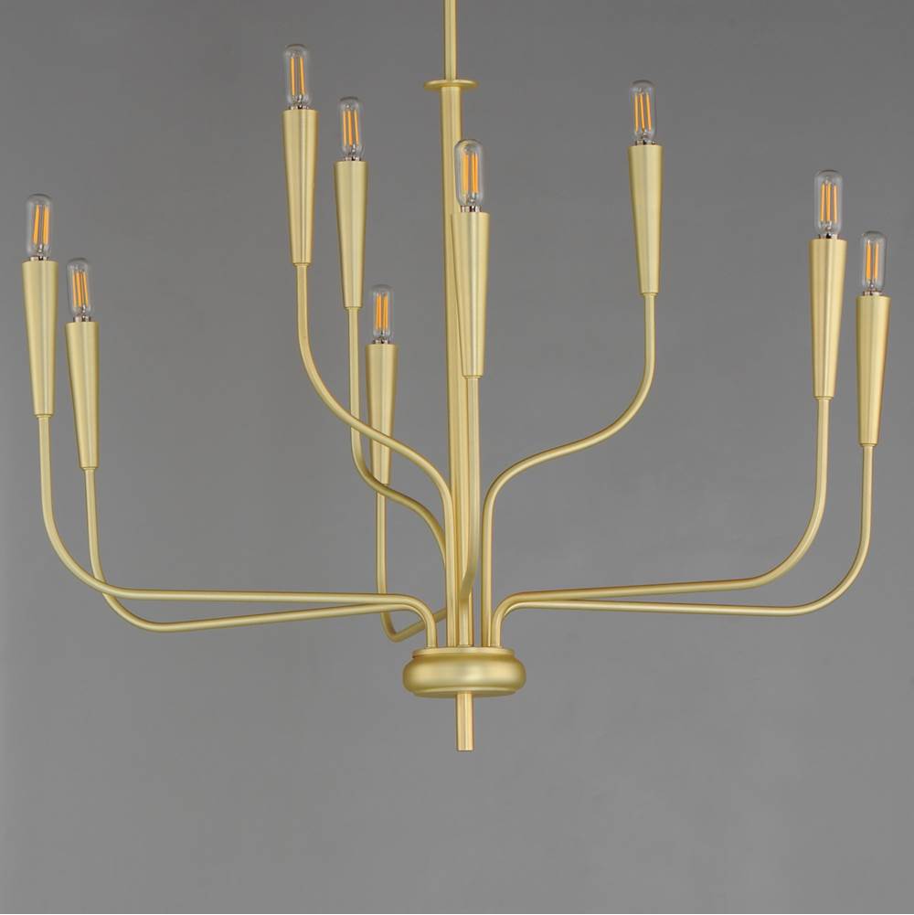 Maxim Lighting 24819SBR Satin Brass Vela 9-light Chandelier Image 2