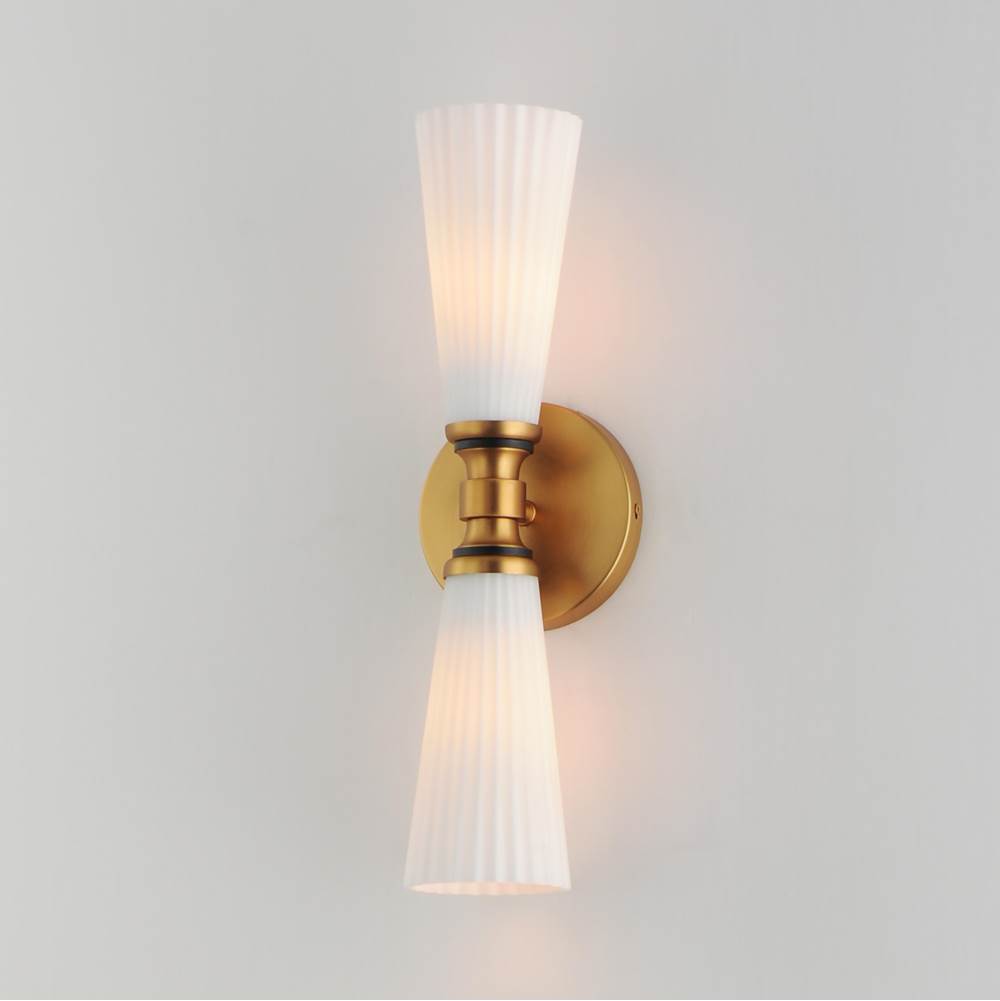 Maxim Lighting 24822SWBKNAB Black,Natural Aged Brass Krevat 2-light Wall Sconce Image 3