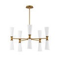 Maxim Lighting 24825SWBKNAB Black,Natural Aged Brass Krevat 10-light Chandelier Image 1