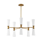 Maxim Lighting 24825SWBKNAB Black,Natural Aged Brass Krevat 10-light Chandelier Image 1