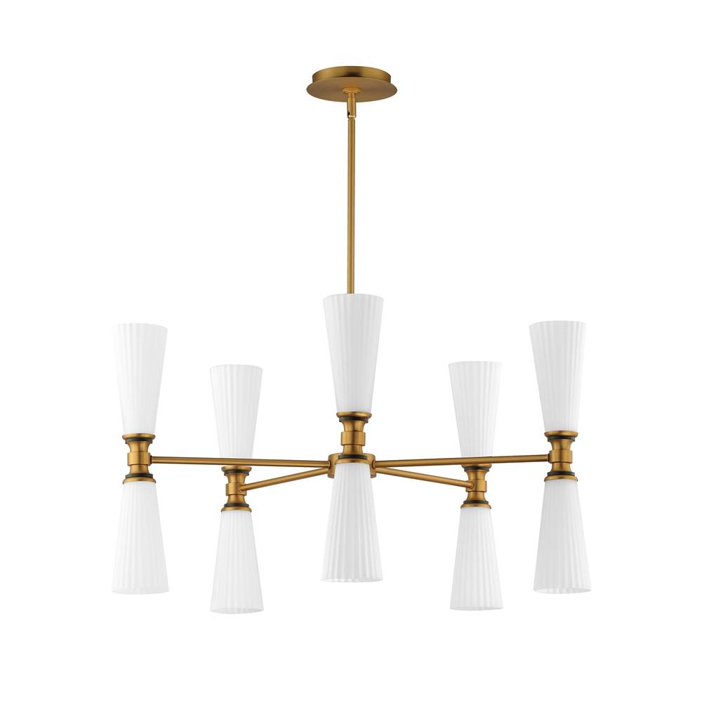 Maxim Lighting 24825SWBKNAB Black,Natural Aged Brass Krevat 10-light Chandelier Image 1