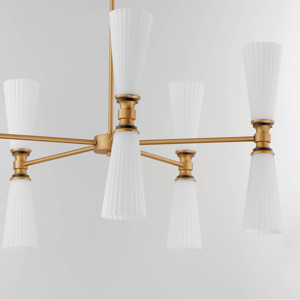 Maxim Lighting 24825SWBKNAB Black,Natural Aged Brass Krevat 10-light Chandelier Image 4