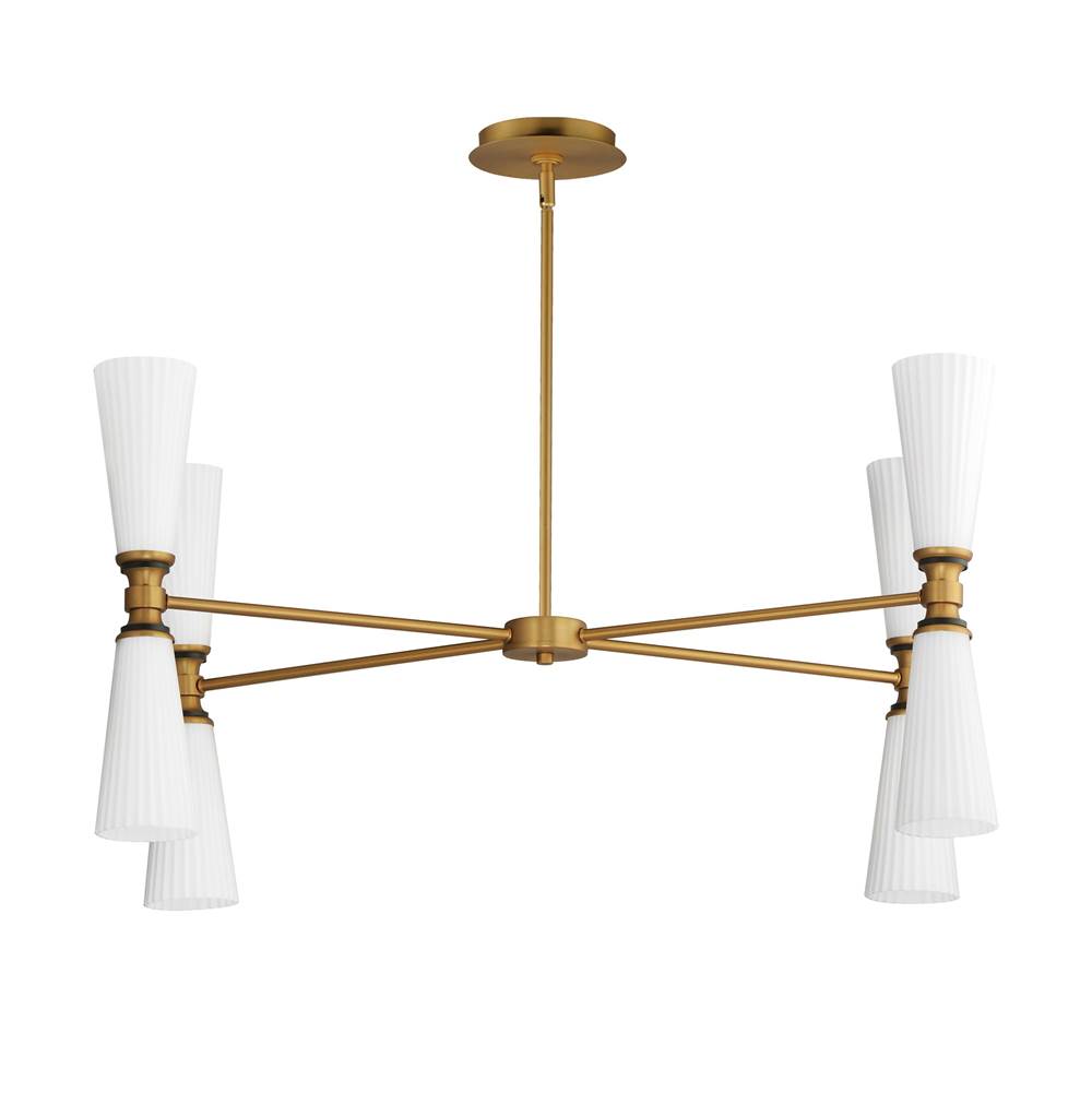 Maxim Lighting 24828SWBKNAB Black,Natural Aged Brass Krevat 8-light Chandelier Image 1