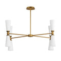 Maxim Lighting 24828SWBKNAB Black,Natural Aged Brass Krevat 8-light Chandelier Image 1