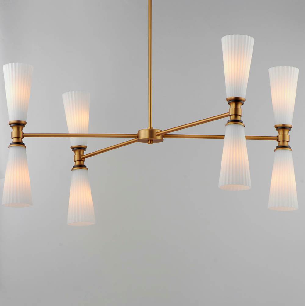 Maxim Lighting 24828SWBKNAB Black,Natural Aged Brass Krevat 8-light Chandelier Image 4